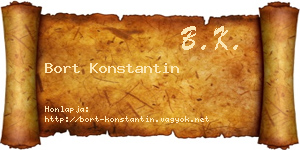 Bort Konstantin névjegykártya